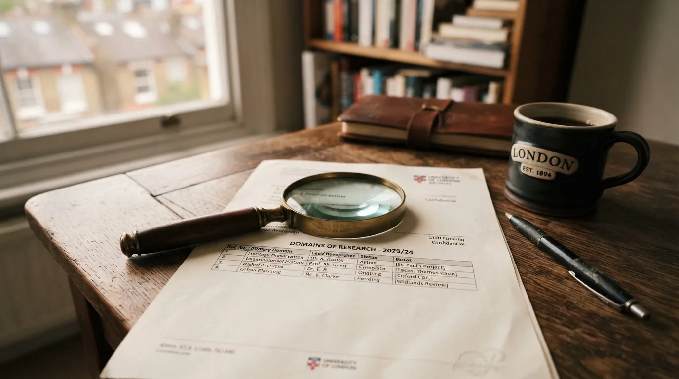 A magnifying glass rests over a printed regulatory certificate on a wooden desk.